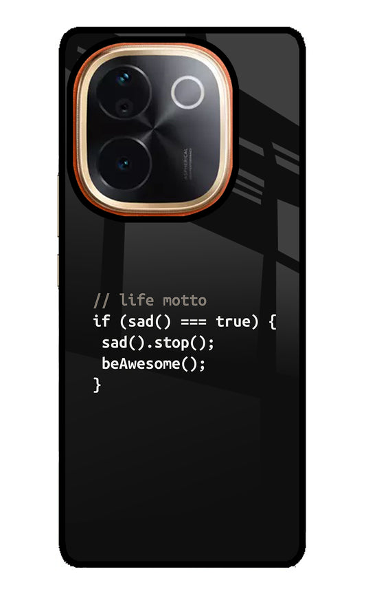 Life Motto Code Vivo T3 Pro 5G Glass Case