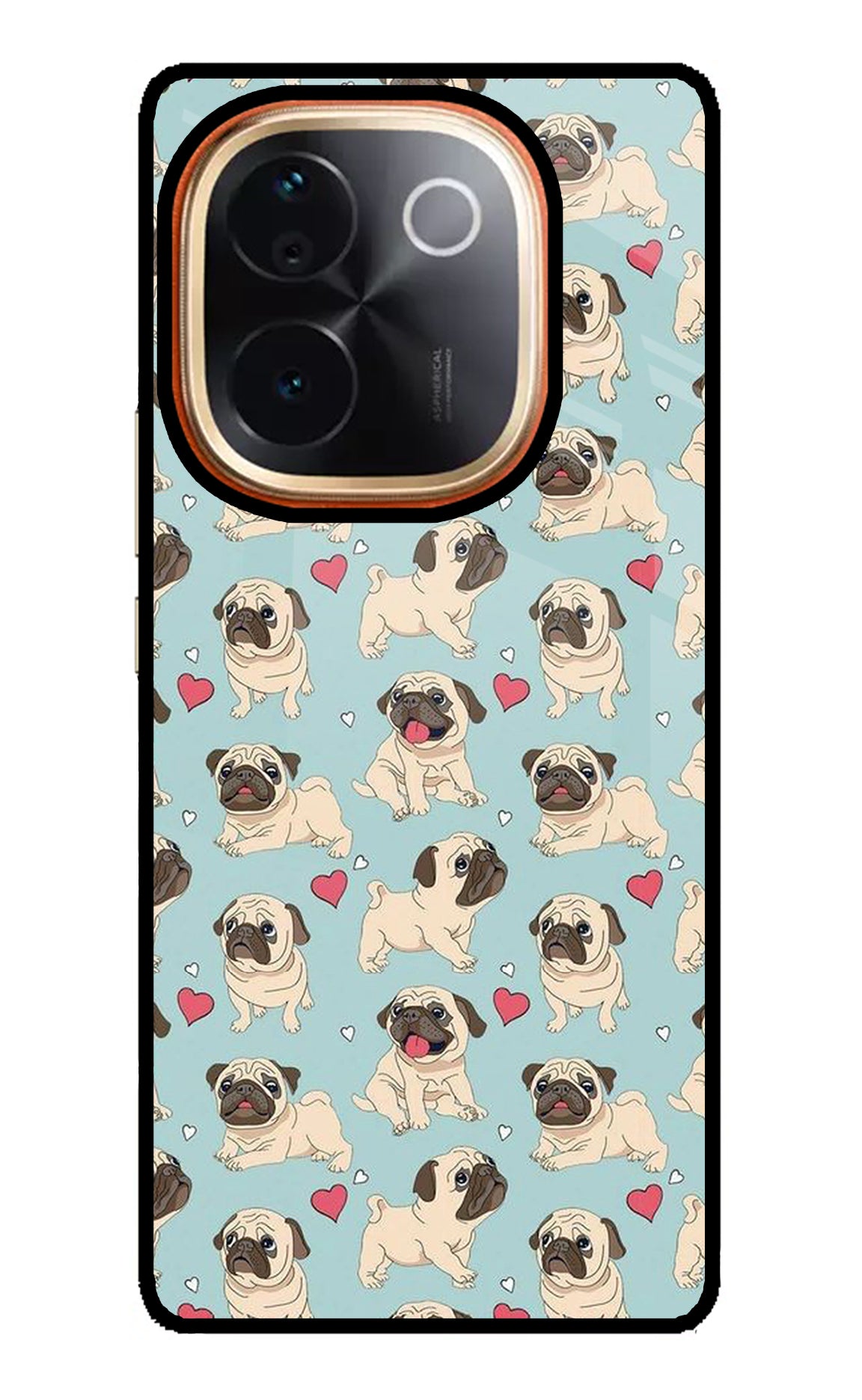 Pug Dog Vivo T3 Pro 5G Glass Case