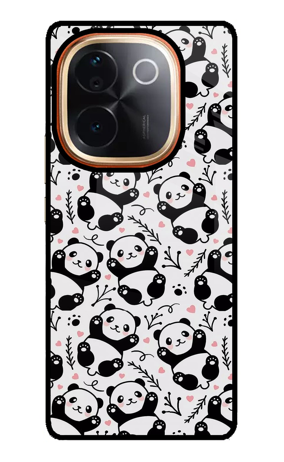 Cute Panda Vivo T3 Pro 5G Glass Case