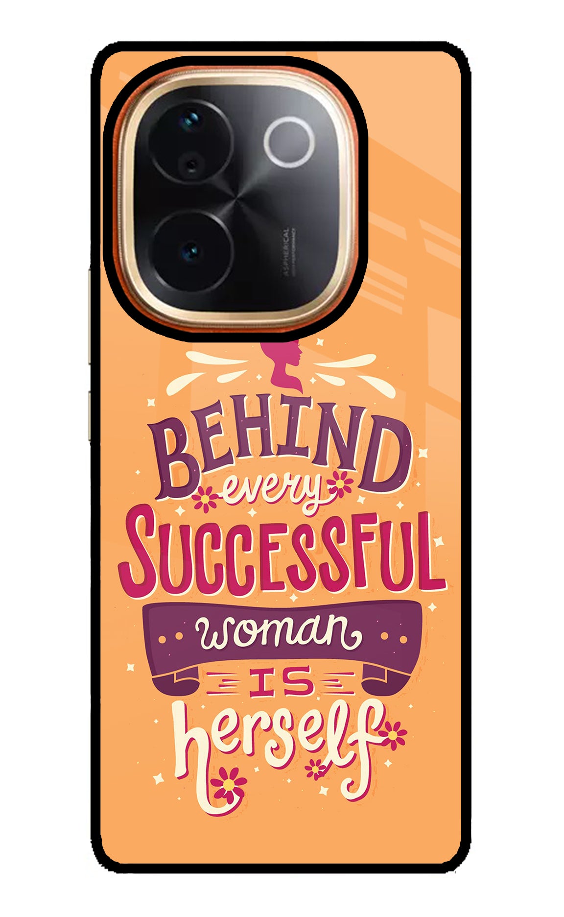Behind Every Successful Woman There Is Herself Vivo T3 Pro 5G Glass Case