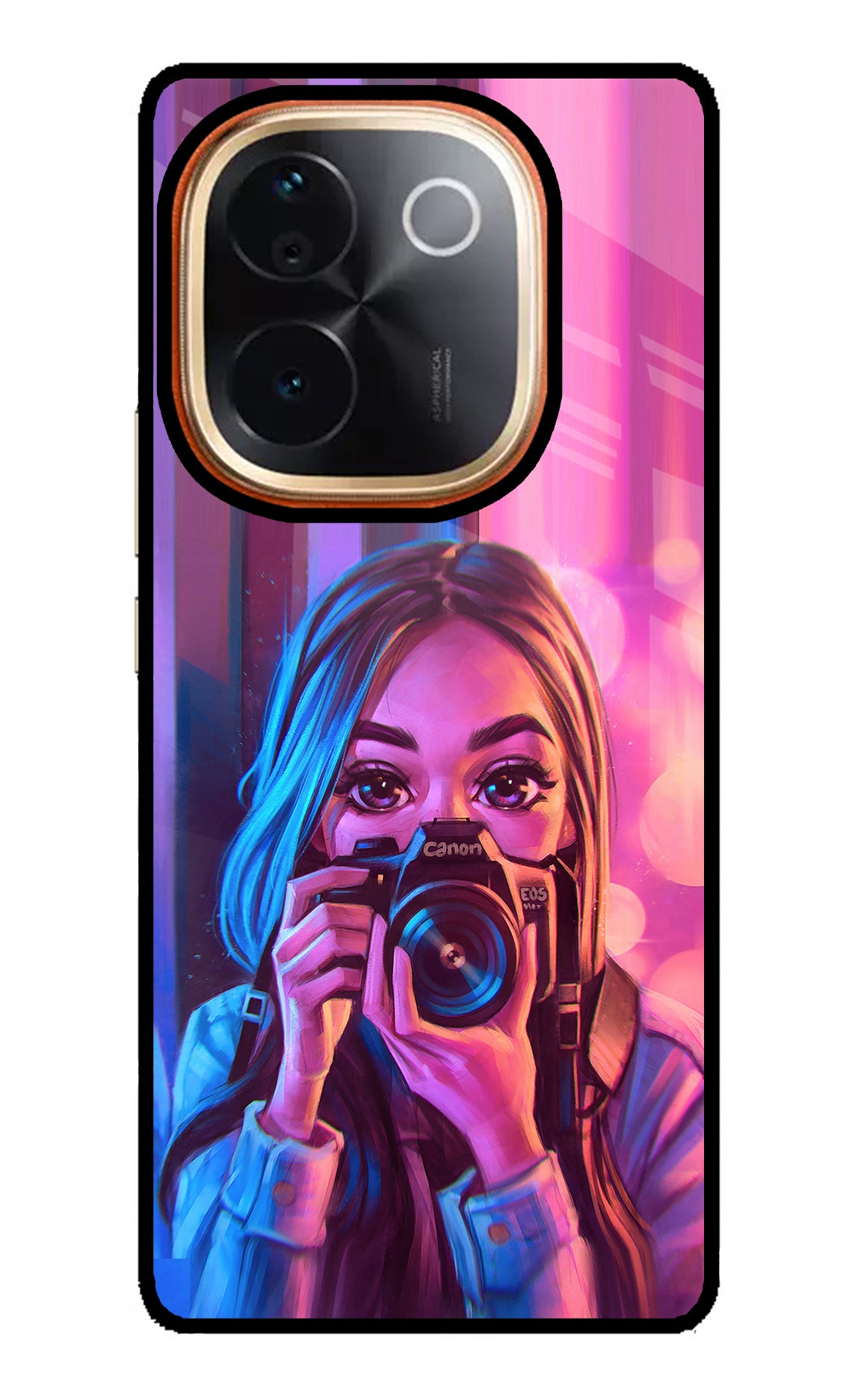 Girl Photographer Vivo T3 Pro 5G Glass Case
