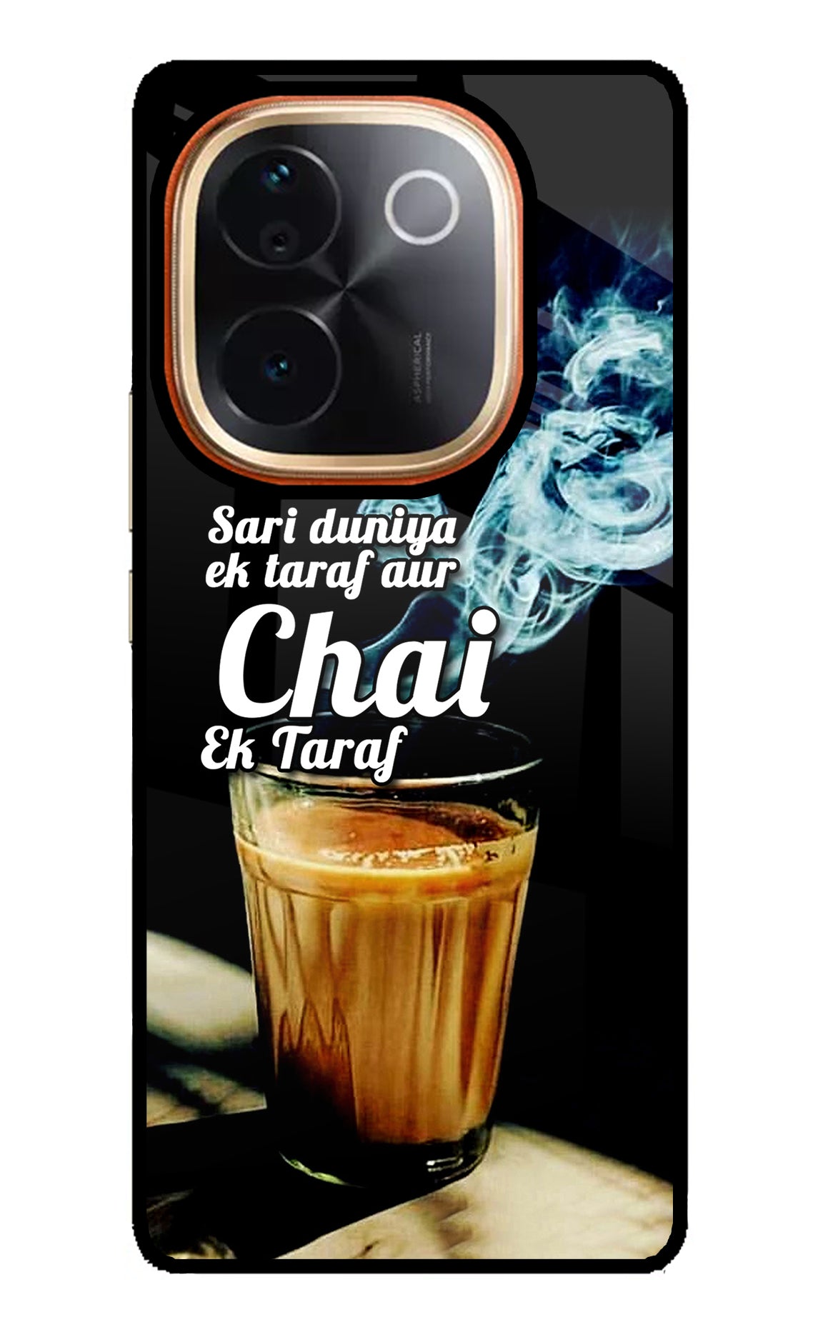 Chai Ek Taraf Quote Vivo T3 Pro 5G Glass Case