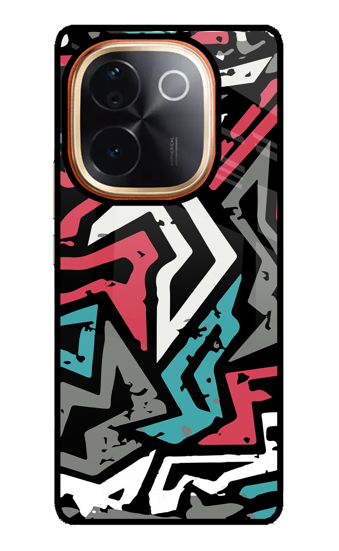 Geometric Graffiti Vivo T3 Pro 5G Glass Case