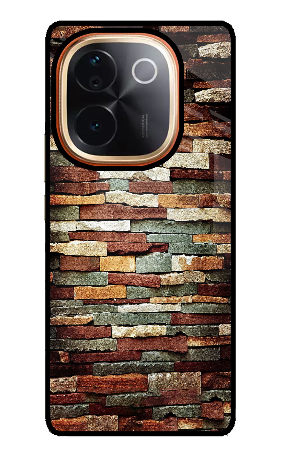 Bricks Pattern Vivo T3 Pro 5G Glass Case