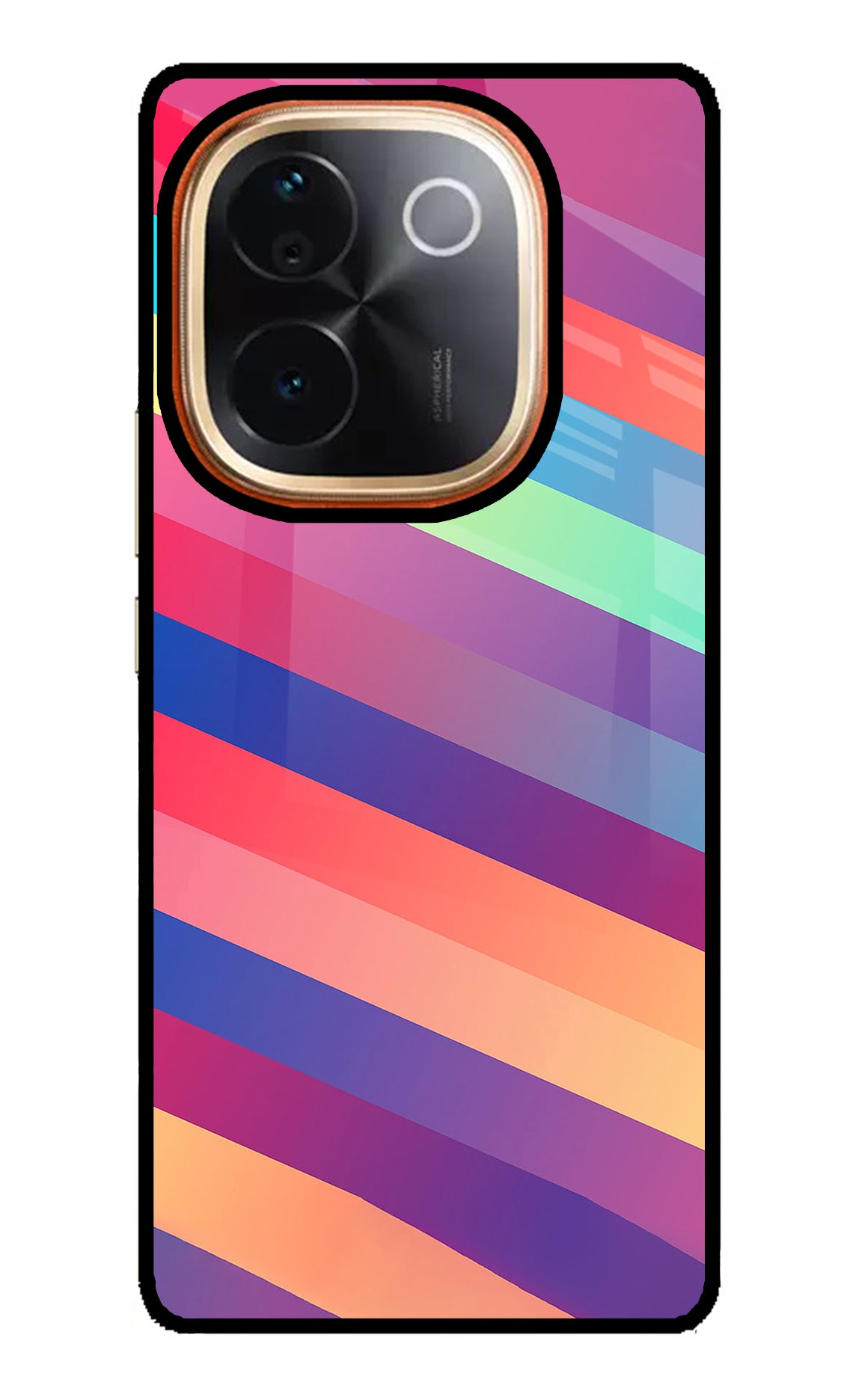 Stripes color Vivo T3 Pro 5G Glass Case
