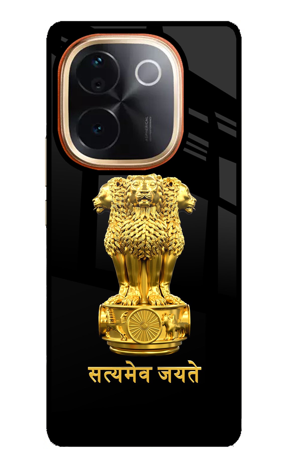 Satyamev Jayate Golden Vivo T3 Pro 5G Glass Case