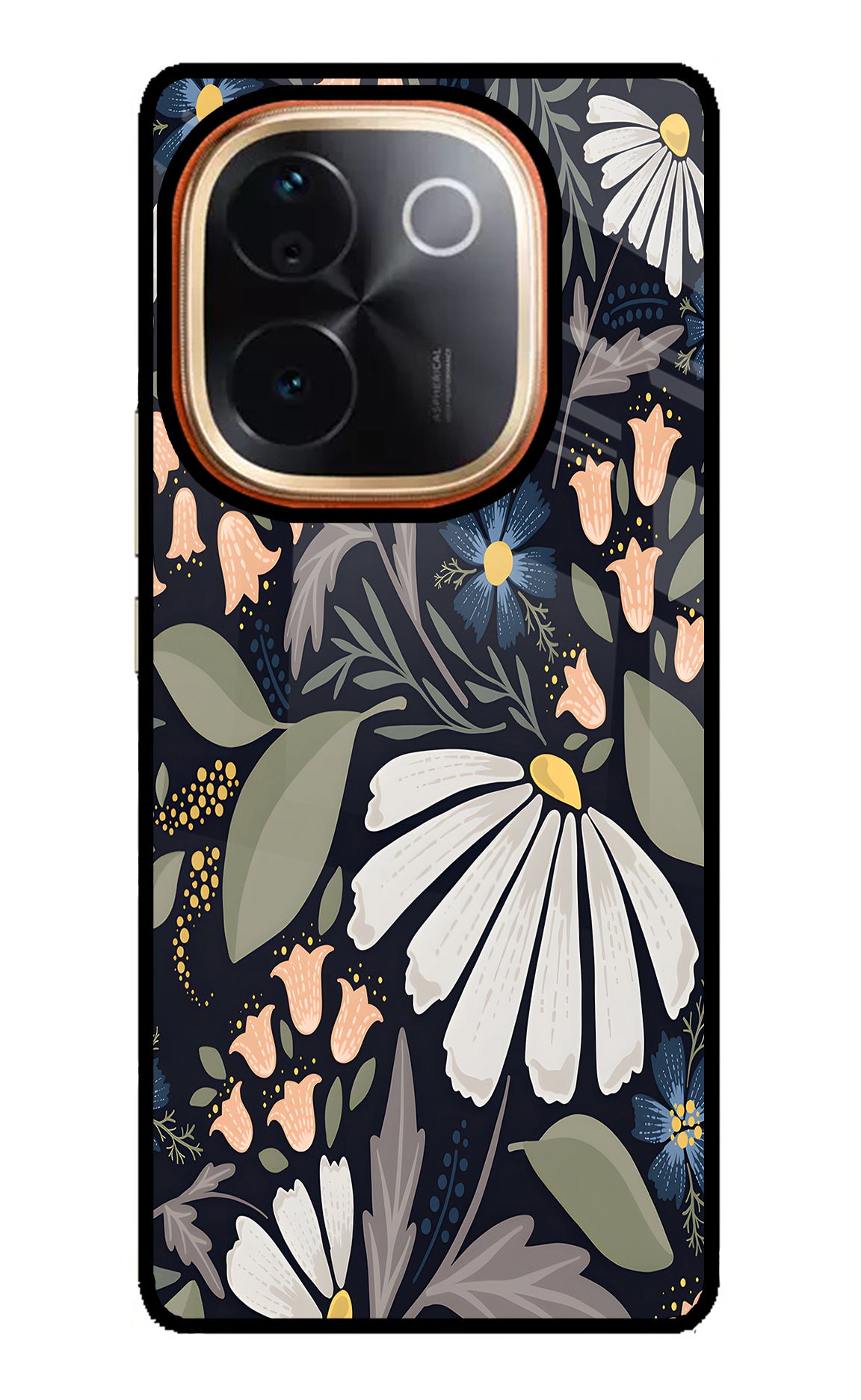 Flowers Art Vivo T3 Pro 5G Glass Case