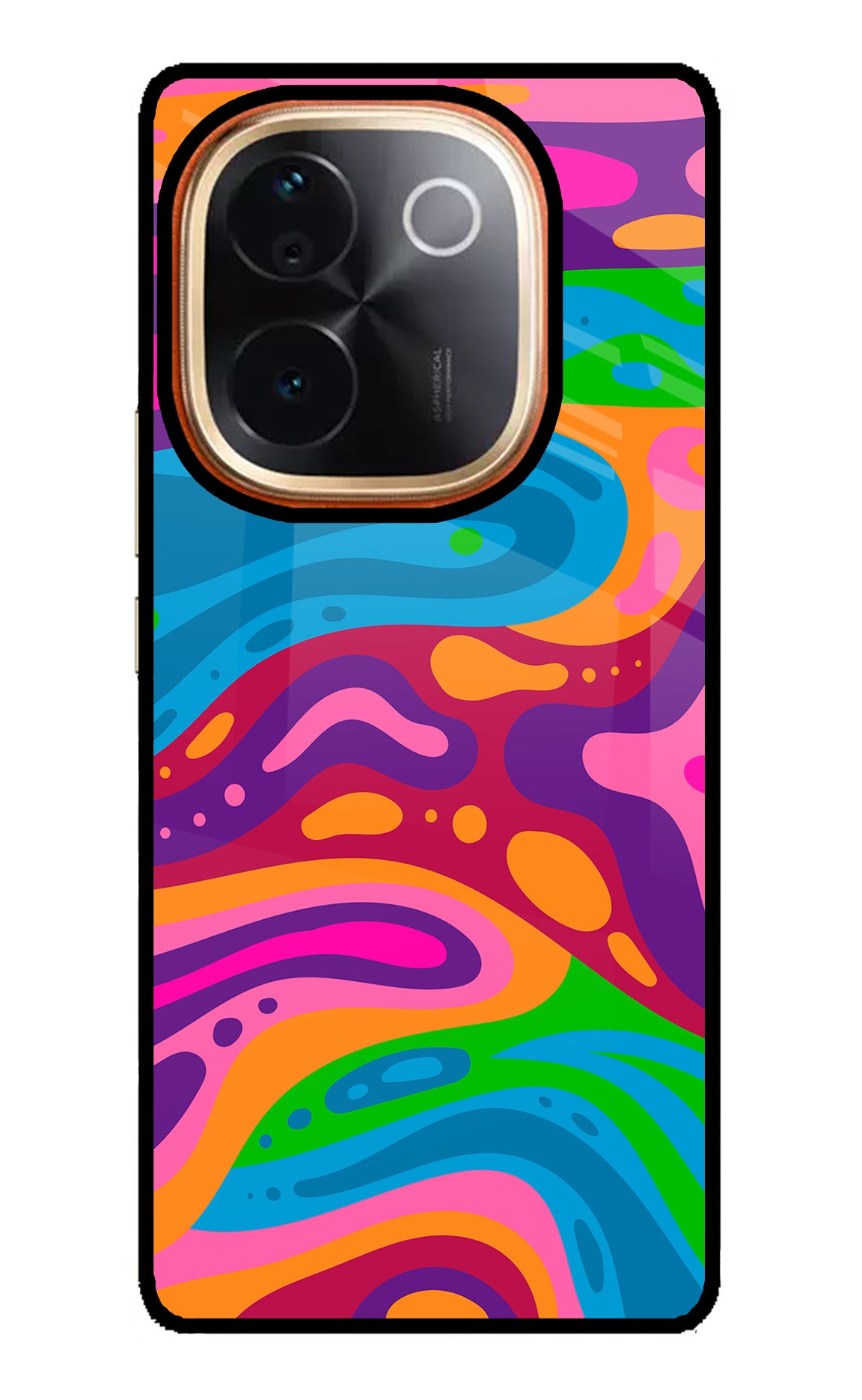 Trippy Pattern Vivo T3 Pro 5G Glass Case