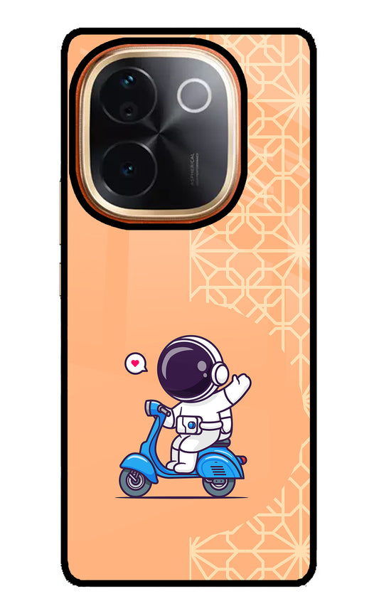 Cute Astronaut Riding Vivo T3 Pro 5G Glass Case