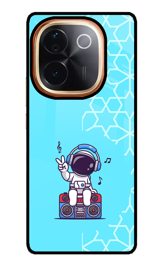 Cute Astronaut Chilling Vivo T3 Pro 5G Glass Case