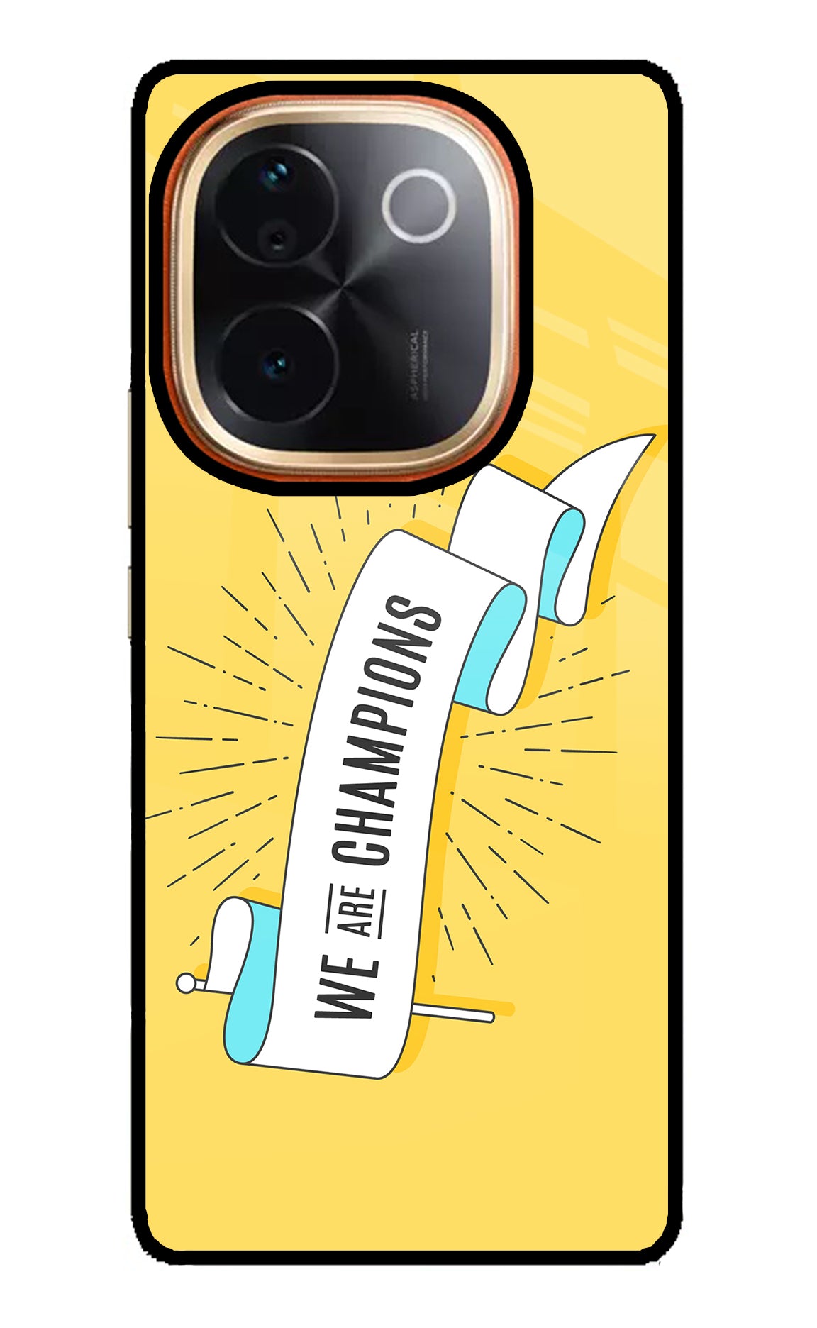 We are Champions Vivo T3 Pro 5G Glass Case