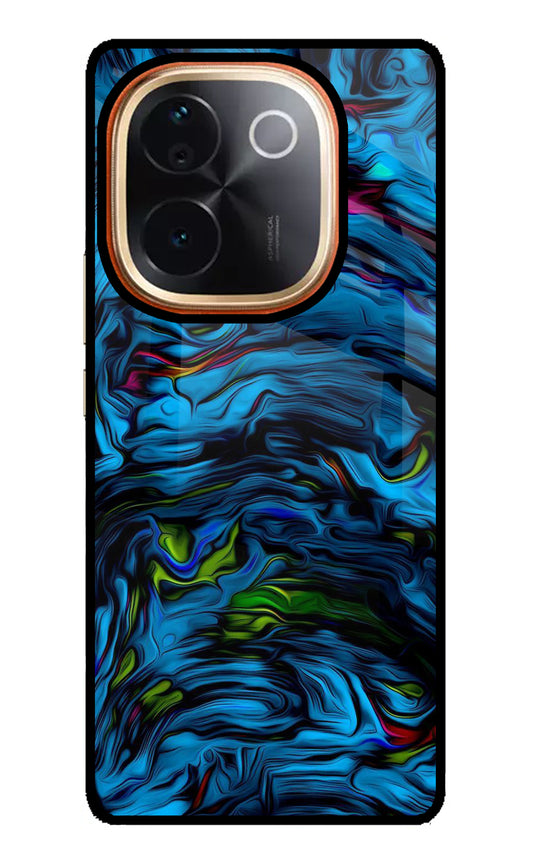 Dark Blue Abstract Vivo T3 Pro 5G Glass Case
