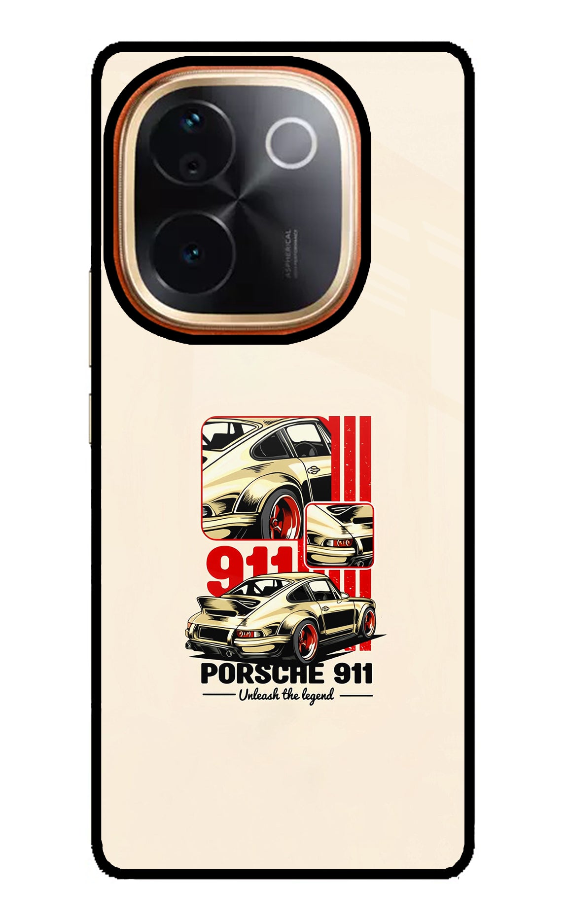 Classic Porsche 911 Vivo T3 Pro 5G Glass Case