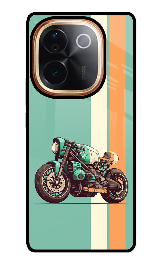 Striped Moto Drift Vivo T3 Pro 5G Glass Case