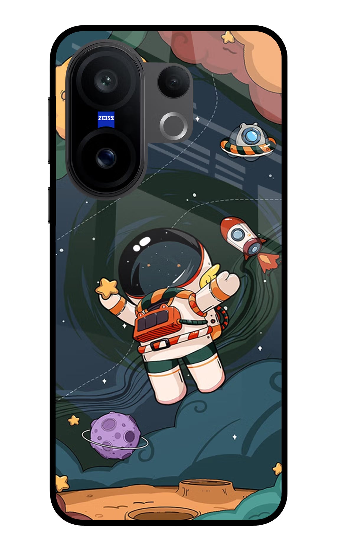 Cartoon Astronaut Case for Vivo X200 FE by Casekaro