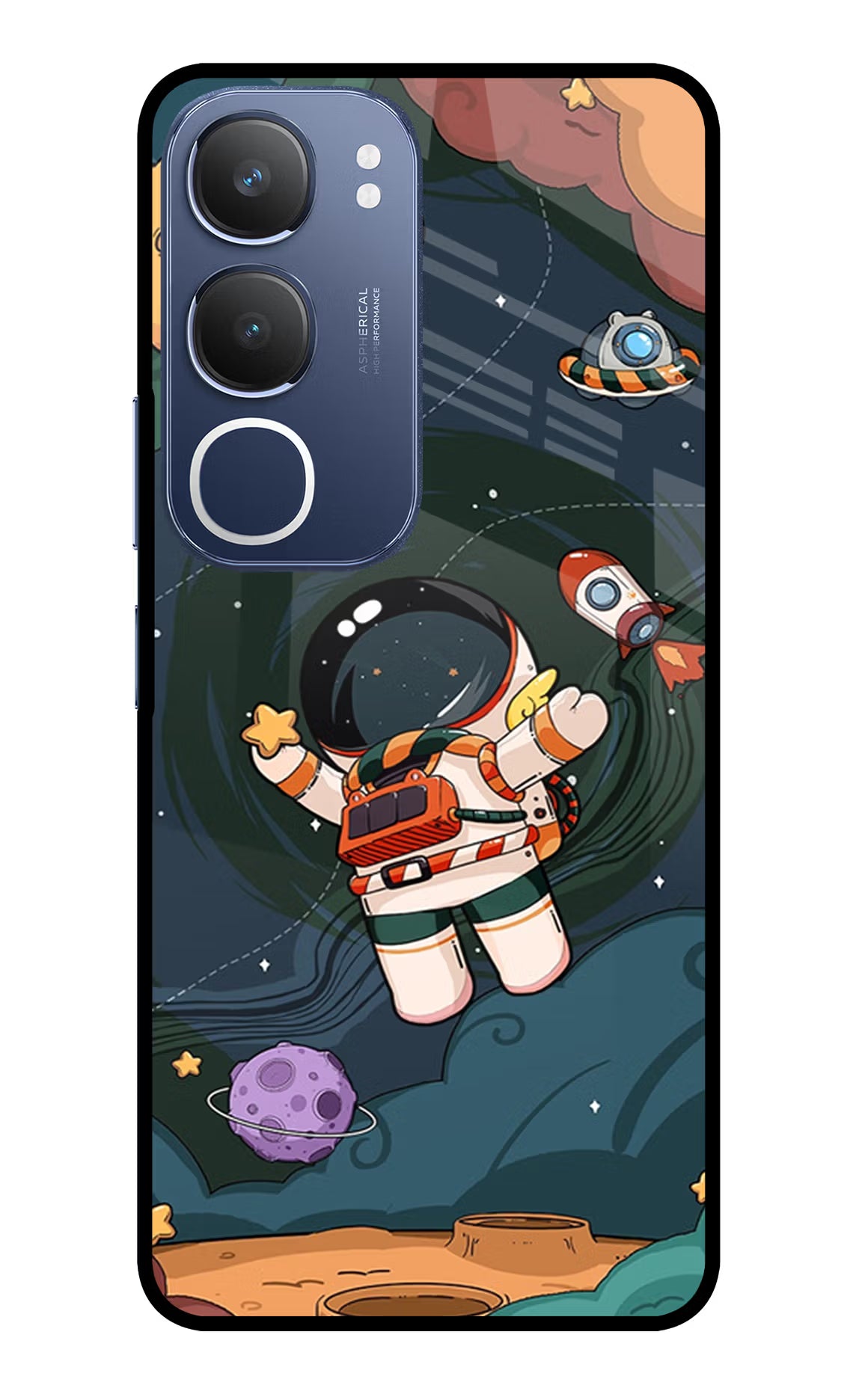 Cartoon Astronaut Case for Vivo Y29 5G by Casekaro