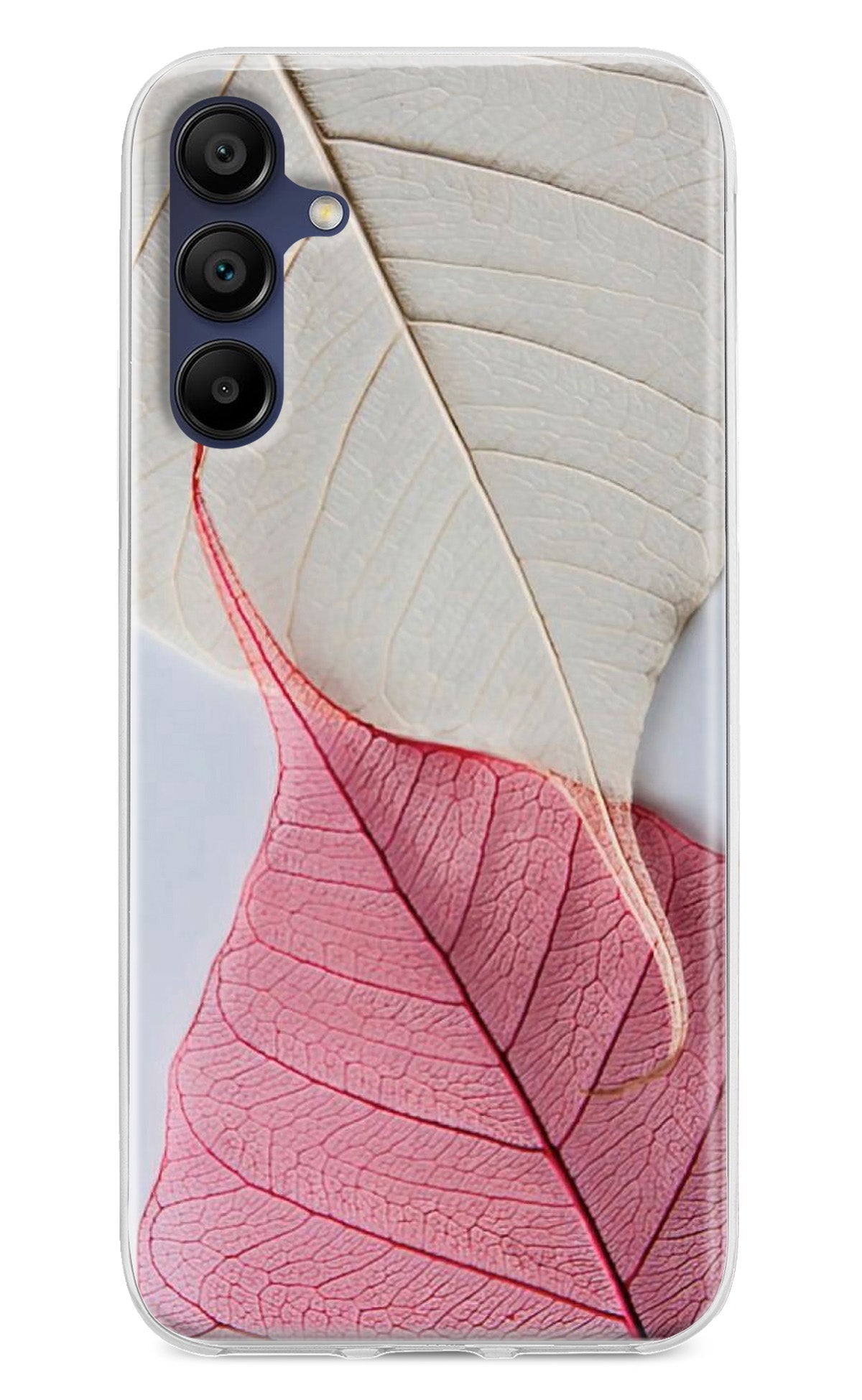 White Pink Leaf Case for Samsung A15 5G