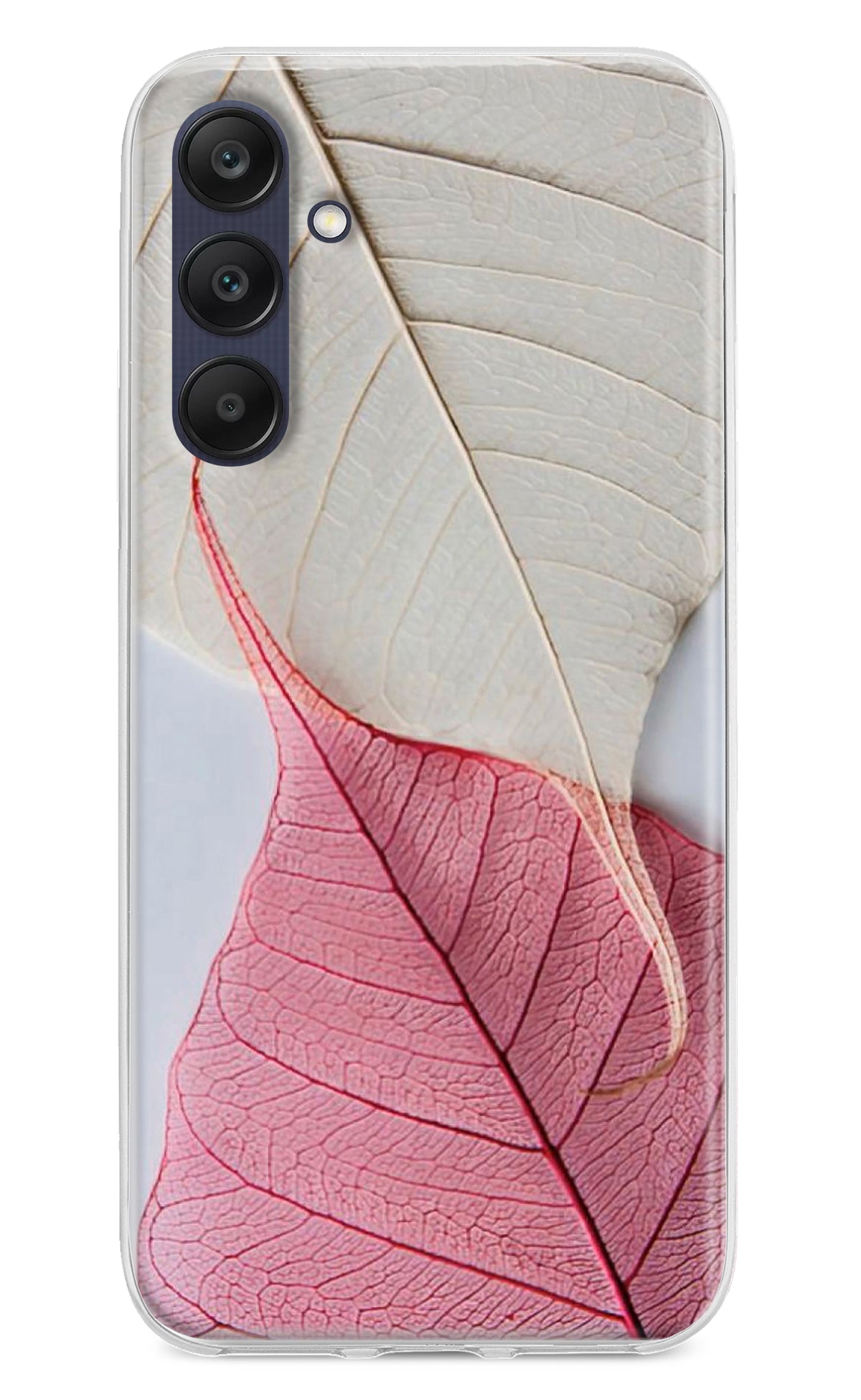 White Pink Leaf Case for Samsung A25 5G