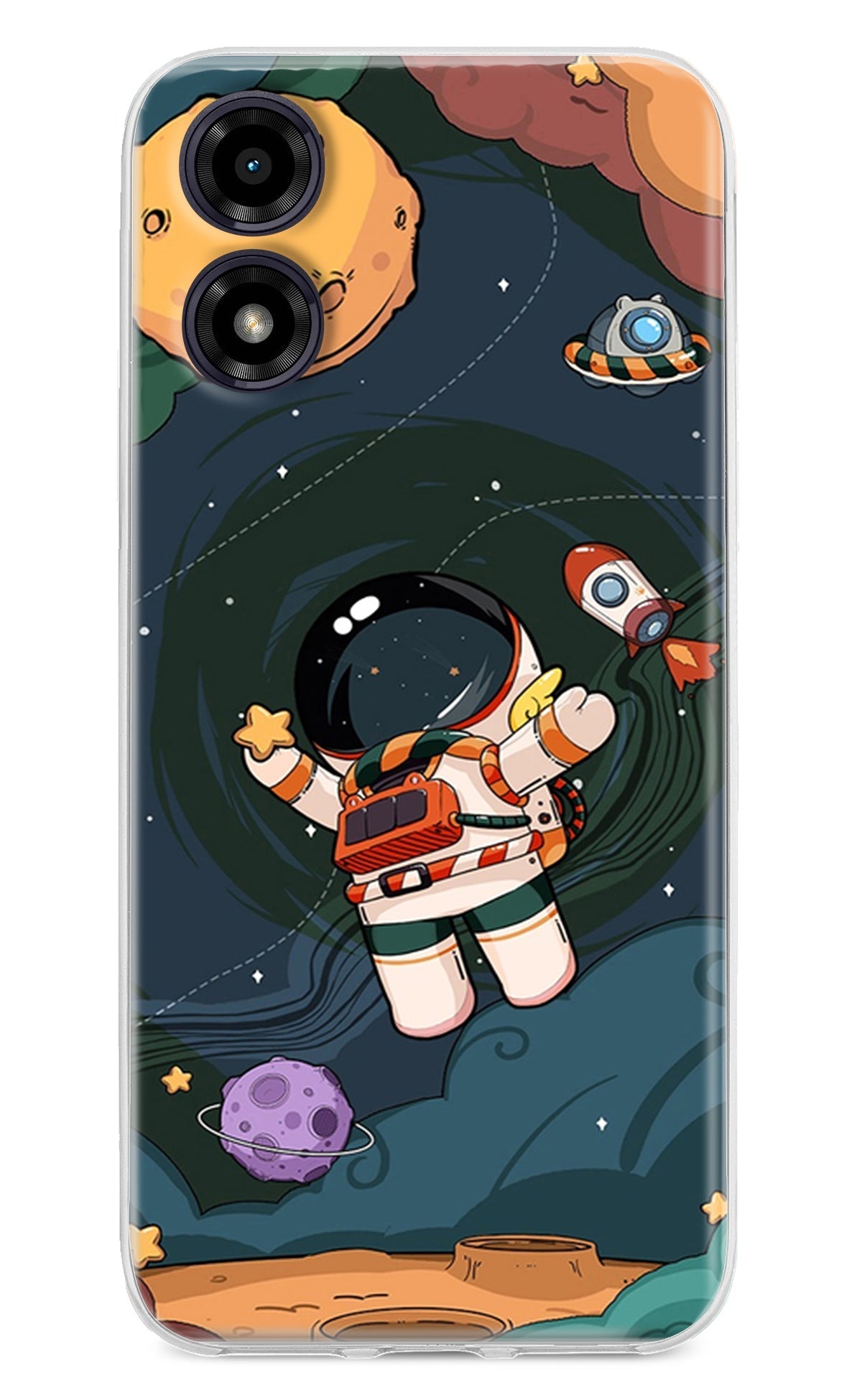 Cartoon Astronaut Case for Moto G04