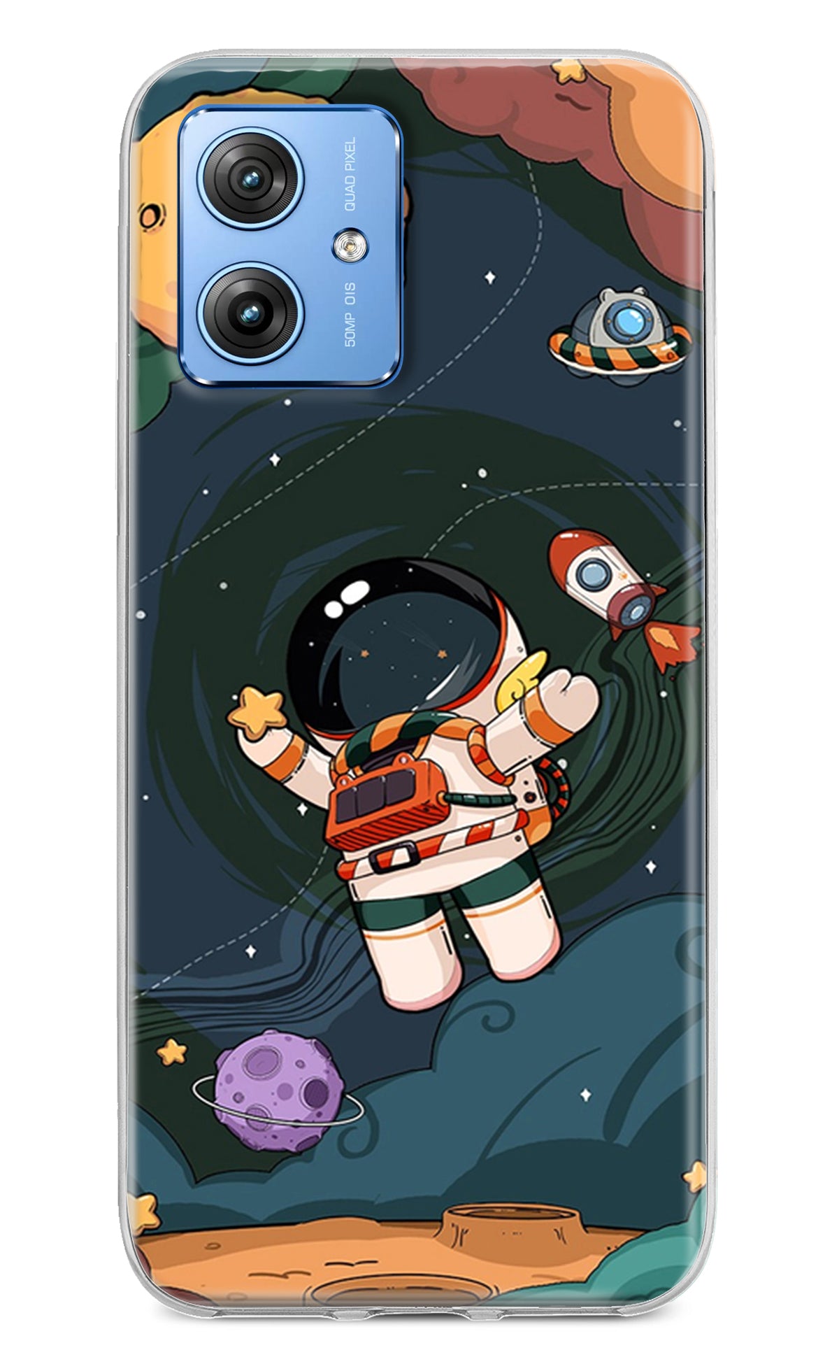 Cartoon Astronaut Case for Moto G64 5G