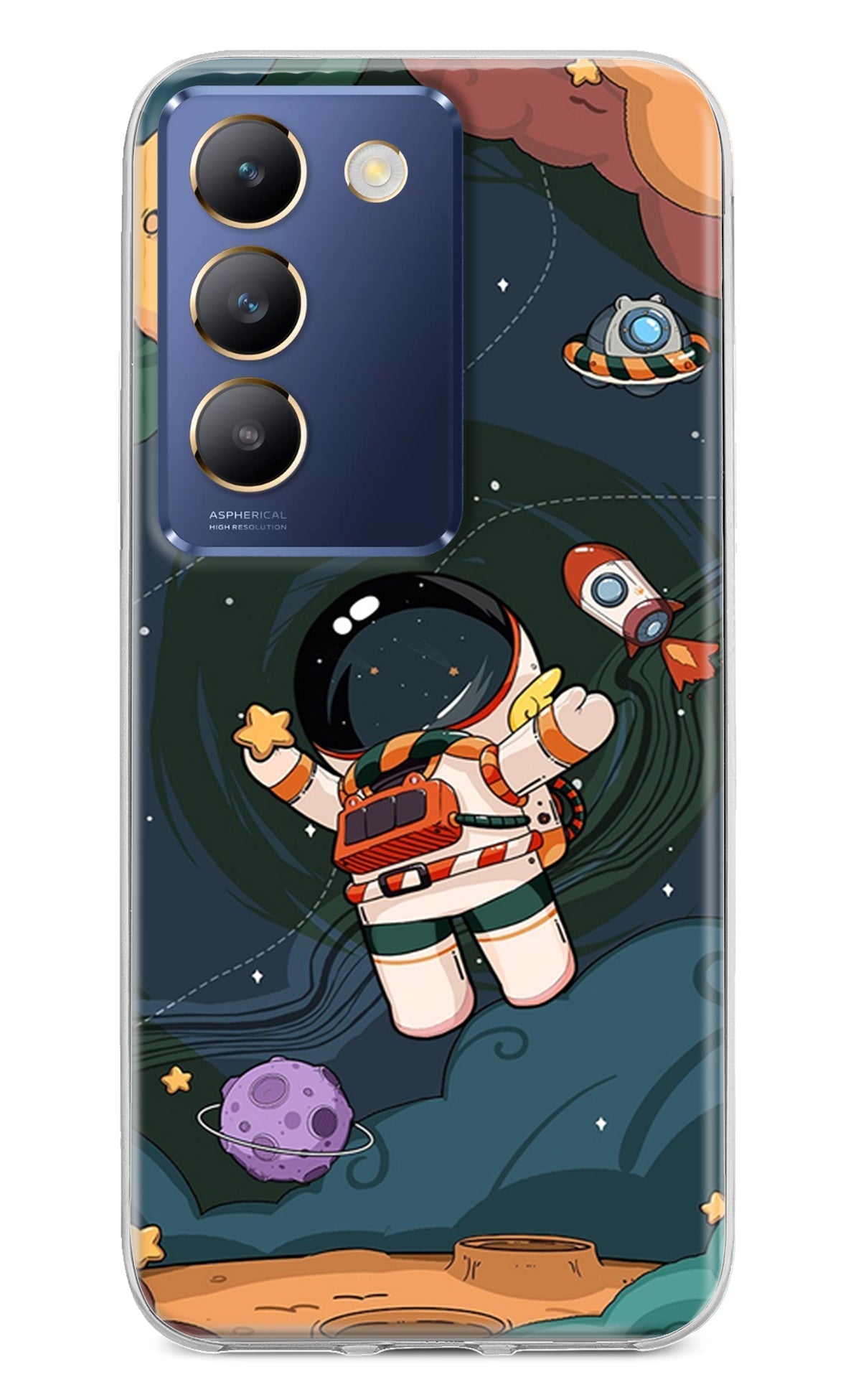 Cartoon Astronaut Case for Vivo Y200E 5G/T3 5G