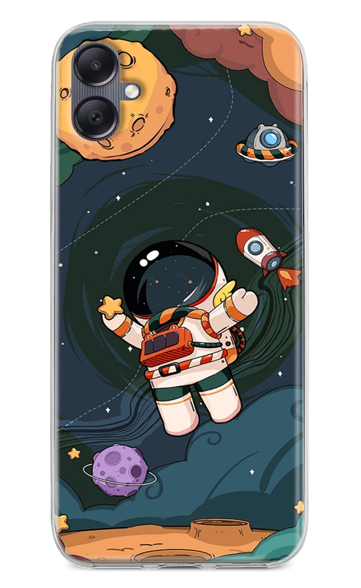 Cartoon Astronaut Case for Samsung A05