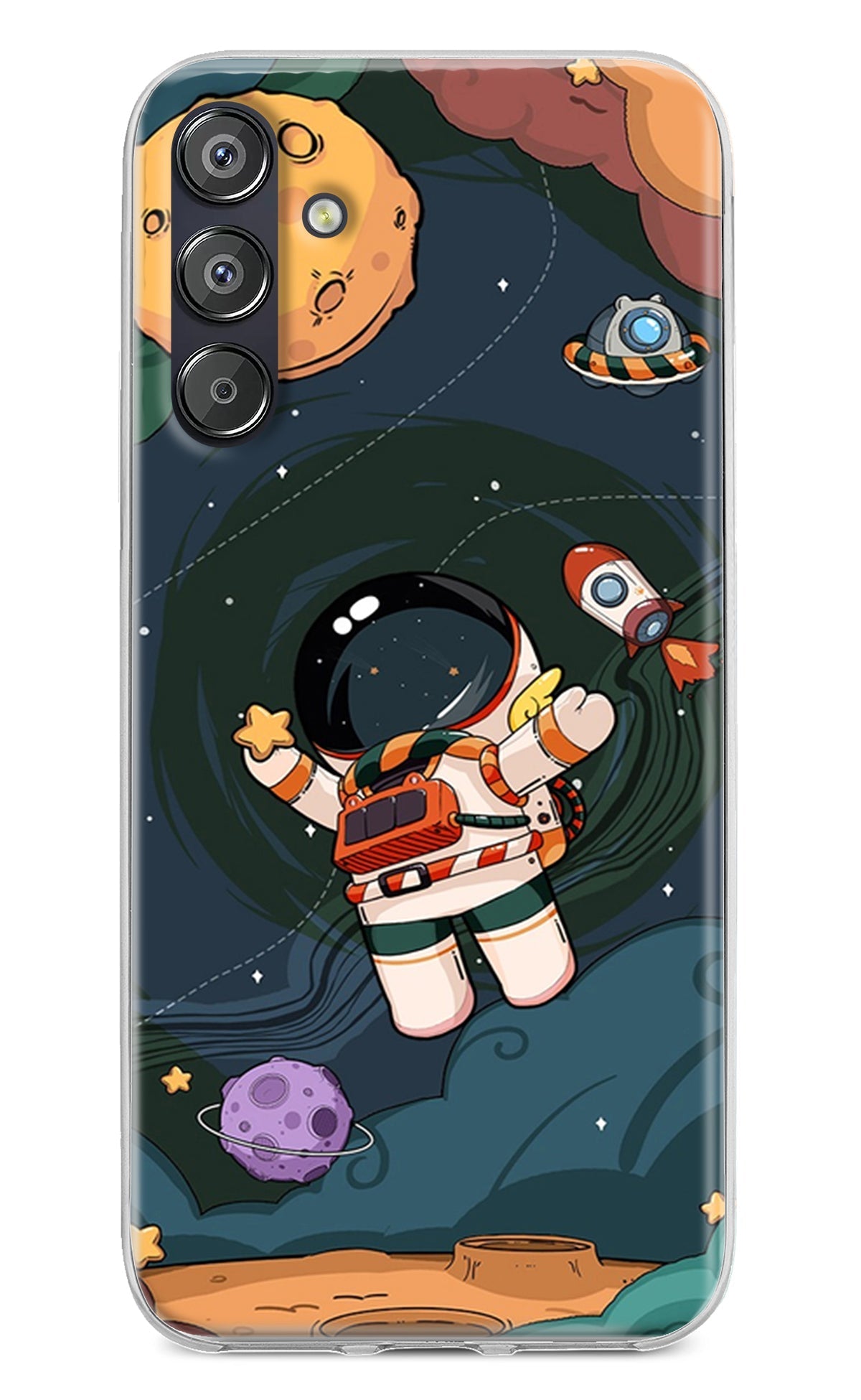 Cartoon Astronaut Case for Samsung F15 5G