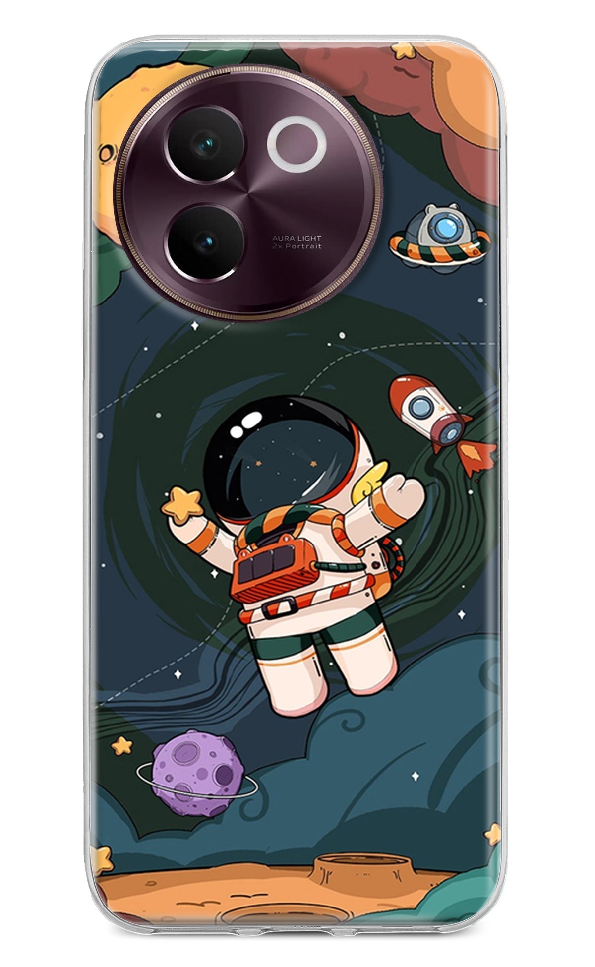 Cartoon Astronaut Case for Vivo V30e