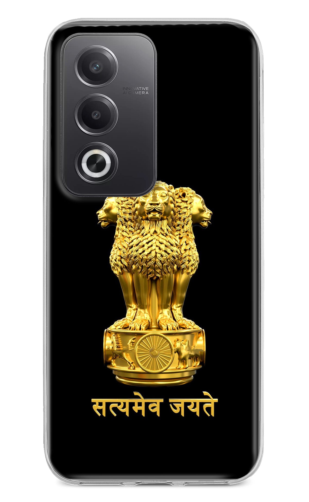 Satyamev Jayate Golden Case for Oppo A3 Pro 5G