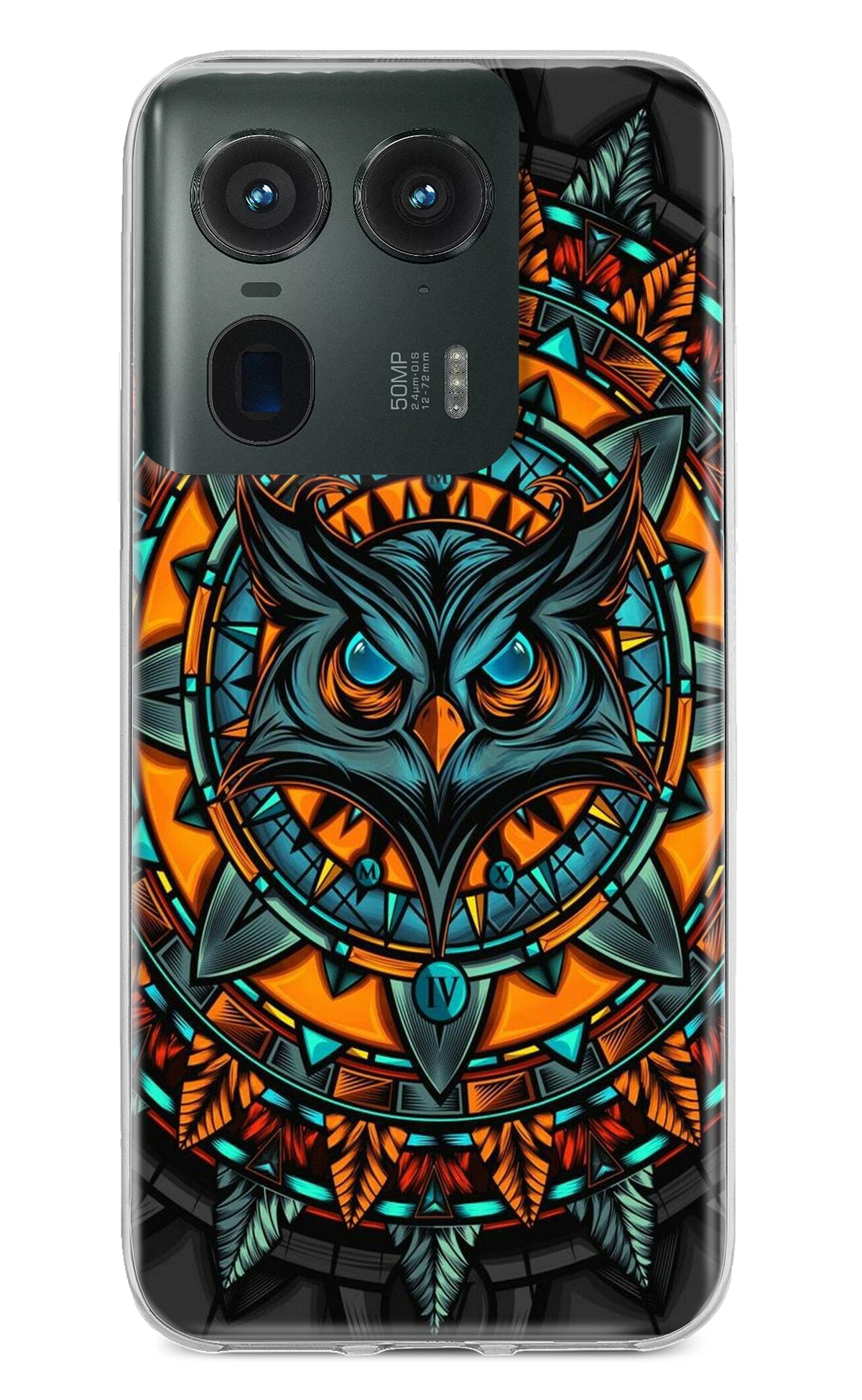 Angry Owl Art Case for Moto Edge 50 Ultra 5G