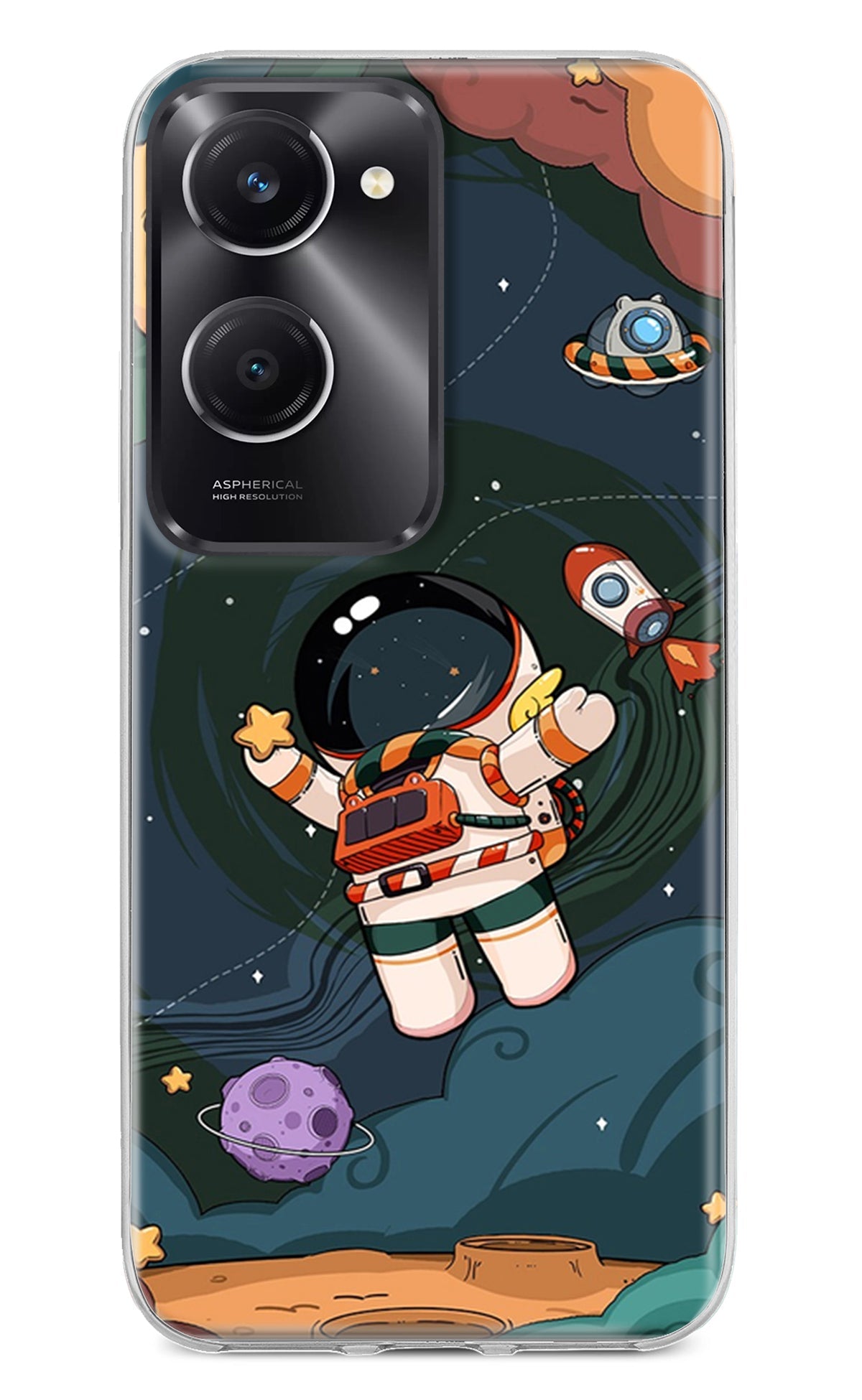 Cartoon Astronaut Case for Vivo T3 Lite 5G