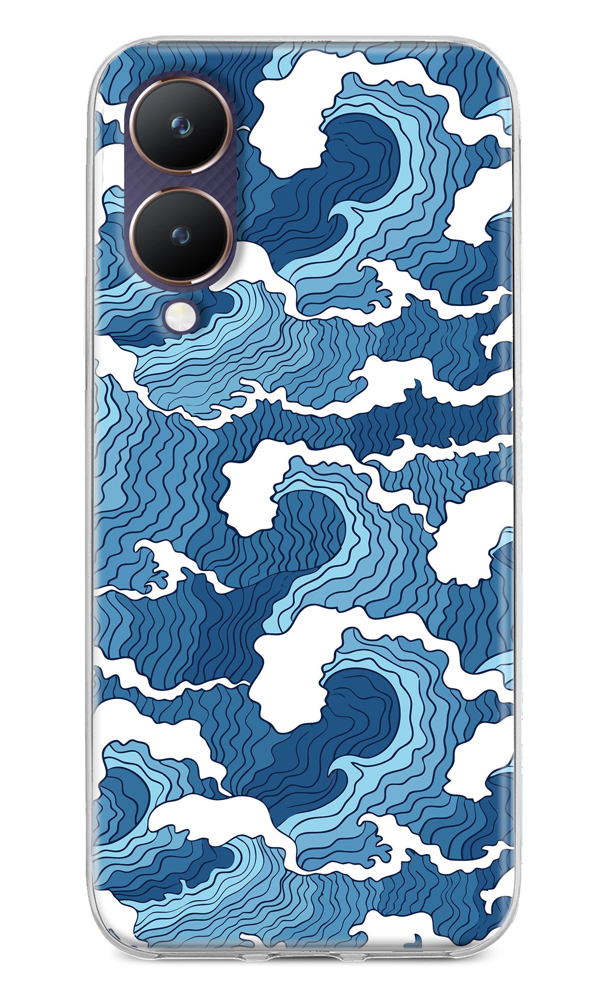 Blue Waves Case for Vivo Y28 5G