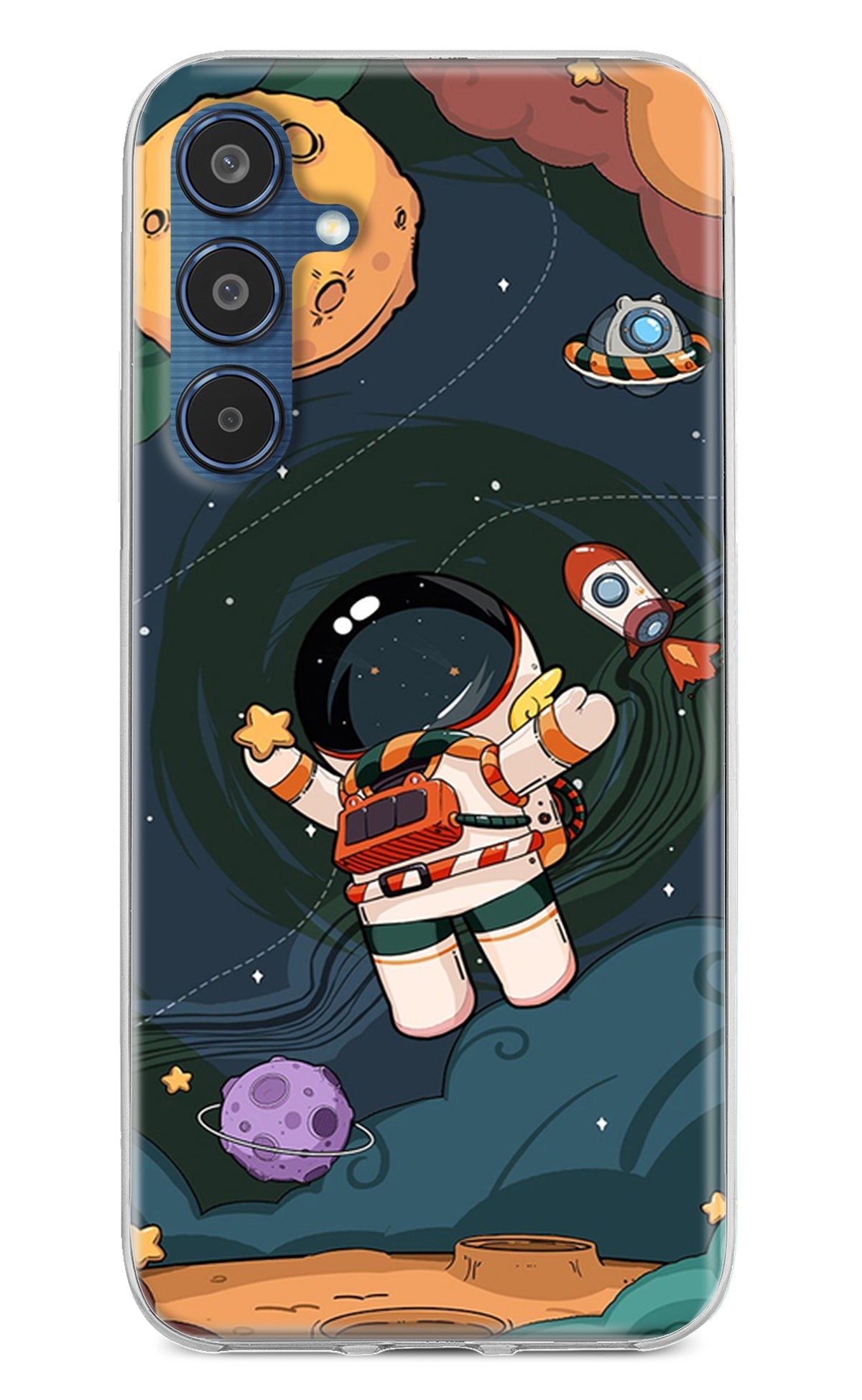 Cartoon Astronaut Case for Samsung M35 5G