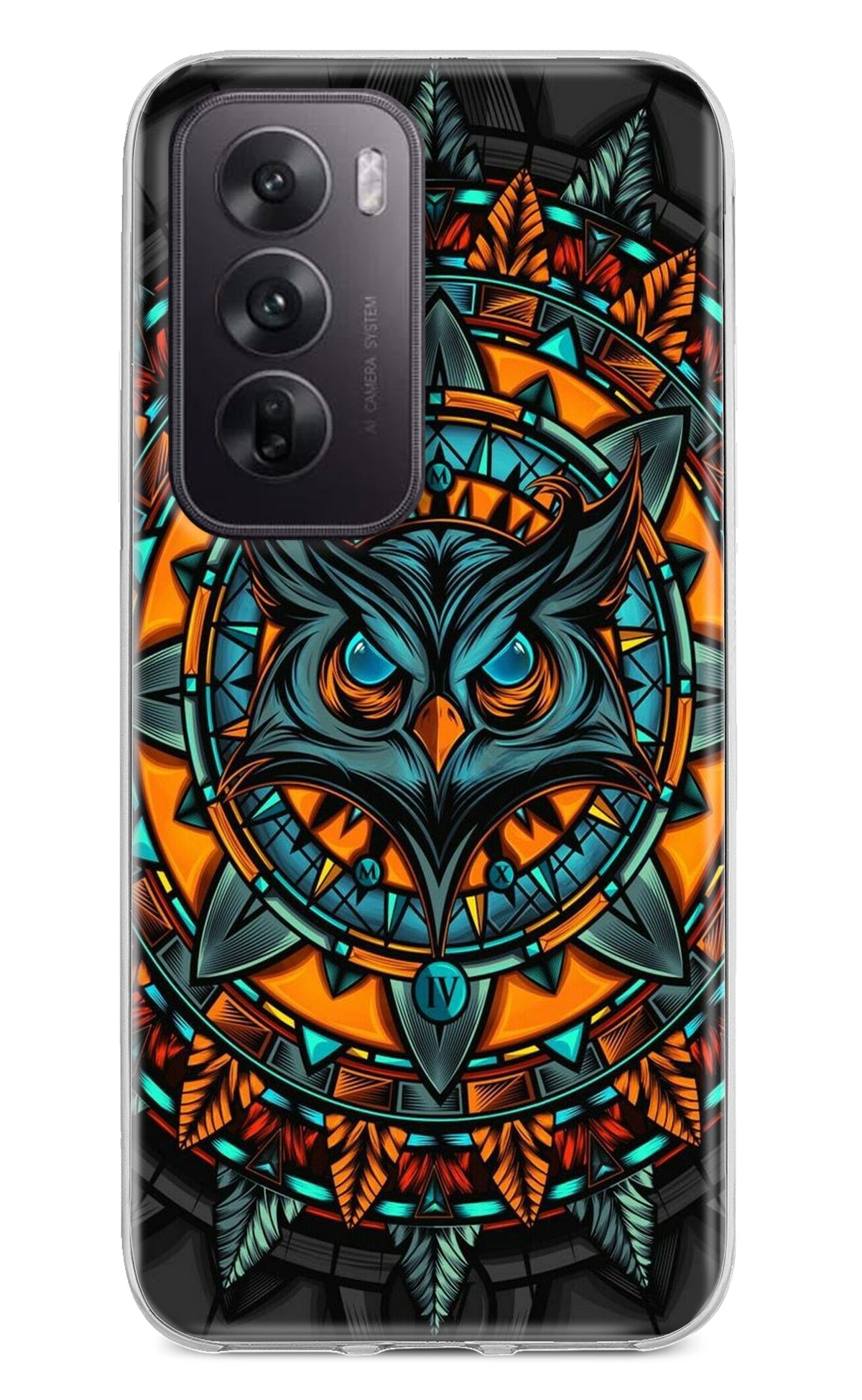 Angry Owl Art Case for Oppo Reno12 5G