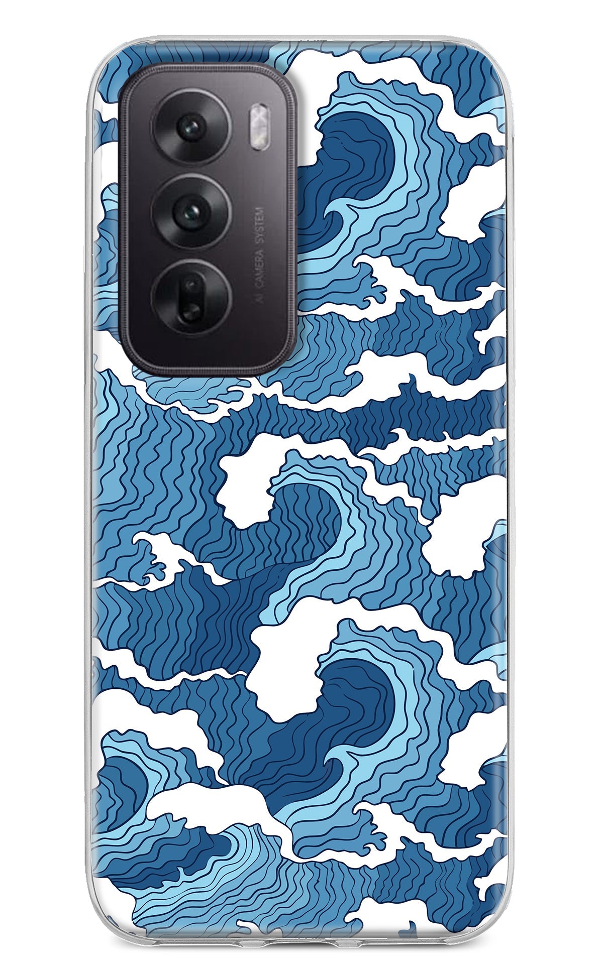 Blue Waves Case for Oppo Reno12 5G